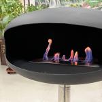 Long Burn Time Ethanol Fire Pits Freestanding Fireplace With Manual Ignition System