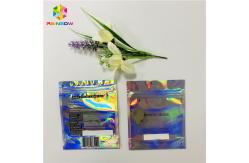 China Custom Cosmetic Packaging Bag Plastic Hologram Mylar Zipper With Clear Window supplier