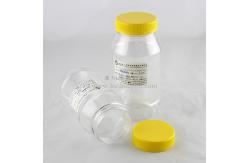 China 600ml Clear Plastic Cylinder Tubes , Yellow PP Material Screw Lid supplier