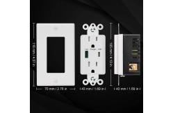 China QC3.0 PD3.0 Fast Charing USB C PD Socket 125V AC 60Hz supplier