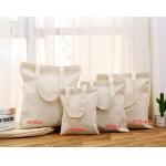 Recyclable Natural Cotton Canvas Shopping Bag With Zipper Closure for sale