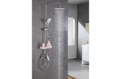 China Dual Handle Bath Shower Mixer Set , Chrome Wall Mounted Shower Faucet Kits supplier
