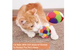 China Interactive Safe Chew Toys For Cats With Bell And Cat Fuzzy Balls supplier