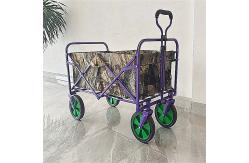 China PVC Coating Folding Wagon Cart With Retractable Handle Double Oxford Cloth Pockets supplier