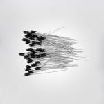 Insulated Precision Epoxy Coated Bead Match Head NTC Thermistor 100K 1% 3950 With Pitch 1.5mm 2.0mm for sale