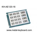 16 Keys Stainless Steel Metal Numeric Keypad In 4x4 Matrix , Vandal proof for sale