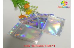China Matte Finished Hologram Foil Zip Lock Bags Face Mask Cosmetic Sample Flat Pouch supplier