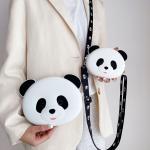 Panda Durable Silicone Pencil Case For Kids Crossbody Purse Bag Shoulder Handbag Coin Wallet Bag Makeup Storage Bag for sale