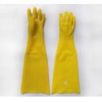 Long Sleeve Oil Proof Work Gloves Yellow Color Suitable For Both Men And Women for sale