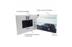 China 7 Softcover video brochure LCD presentation folder video greeting card supplier