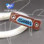 J30J SERIES MICRO-D Connectors,J30J-15TJL L=200 ,J30J SERIES TWISTED PIN MICRO RECTANGULAR ELECTRICAL CONNECTOR for sale