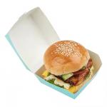 Customized Burger Box Packaging made of Paperboard for Recyclable Fast Food for sale