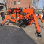 3t Battery Power 9.7m Lifting Height Crawler Spider Crane With Rotation Basket for sale