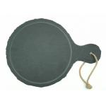 Professional Slate Cheese Board Paddle Shape Rough Rim With Handles