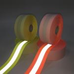 Custom Safety Functional Silver Waterproof Flame Retardant Reflective Tape Material Fabric For Clothing for sale