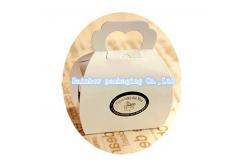 China Foldable Paper Box Packaging Transparent Window Handle For Cake supplier