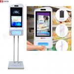 JCVISION Facial Recognition Temperature Scanner Hand Sanitizer Advertising Kiosk for sale