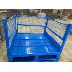 Warehouse Storage Wire Mesh Pallet Cage With Electrostatic Spraying Galvanized Surface Treatment