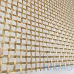 Stainless Steel Architectural Wire Mesh Facade Cladding Panels Room Dividers