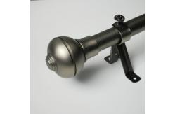 China 65 x 15 x 15 cm Iron Matte Black Pipe Curtain Rods supplier