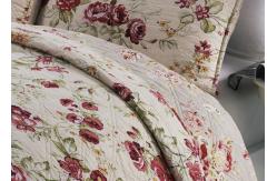 China White Quilted Bedspreads And Coverlets 3pcs Printed Machine Quilting supplier