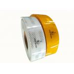 Custom  Ece 104  Reflective Tape For Vehicles Printed White Yellow  0.05*45.72m for sale