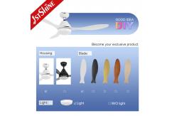 China Plastic High RPM Dimmable LED Ceiling Fan Light With Remote Control supplier