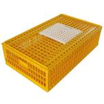 Farm Plastic Poultry Transport Crates Yellow Chicken Carrier Cage
