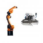 6 Axis KUKA KR 8 R1620 Arc HW Industrial Palletizing Robot Arm With Gripper And Guidance System for sale