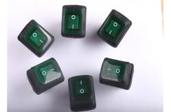 China PDST Green Waterproof Rocker Switch Illuminated For Medical Facilities supplier