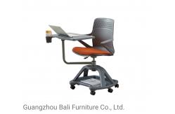 China Rotaty Training Room Tables And Chairs With Folded Writing Tablet supplier