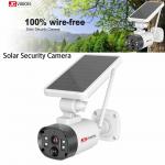 JCVISION Humanoid Detection Solar Security Camera Rechargeable Battery Remote View for sale