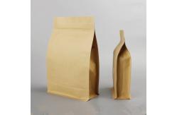 China Coffee Snack Nuts Kraft Paper Zip Lock Packaging Bags Resealable Foil Inside Oilproof supplier