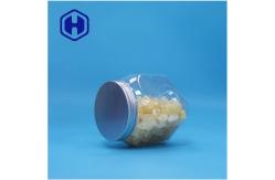 China Polygonal Shape PET Plastic Cookies Rock Candy Nuts Paper Jar Aluminium Lid supplier