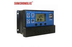 China 12V / 24V 20A PWM Solar Charger Controllers Intput 50A 5V / 2A USB Output supplier