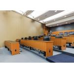 Wooden Surface Sound Proof Partitions For Office With Top Hung System for sale