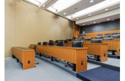 China Wooden Surface Sound Proof Partitions For Office With Top Hung System supplier