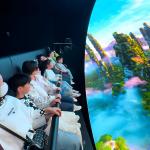 Naked Eye 9D Cinema 360 Immersive Dome Theatre 10 Players Motion Flying Cinema for sale