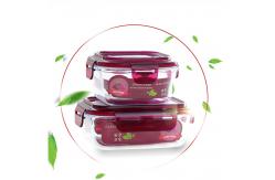 China Airtight Locking 800ml Glass Meal Prep Containers supplier