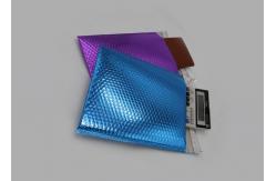 China Shimmer Gloss Metallic Bubble Mailers , Sliver And Matte Padded Bubble Bags supplier
