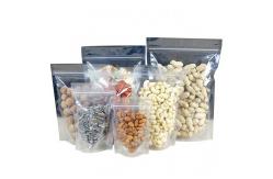 China Clear Mylar Flat Bottom Stand Up Pouch 3.5g Laminated Foil Pouches QS supplier