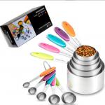 10pcs Stainless Steel Measuring Cups And Spoons Set For Cooking And Baking for sale