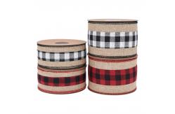 China 10y Length Lattice Burlap Ribbon Biodegradable Bulk Burlap Ribbon supplier