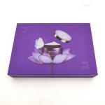 custom logo cosmetic box skincare face cream box texture and embossed beauty packaging for sale
