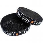 2cm Fat Jacquard Webbing Tape Black Nylon Webbing For Bags Luggage for sale