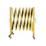 Metal Expandable Barrier Gates , Portable Folding Safety Barrier With Casters for sale