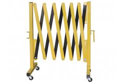 China Metal Expandable Barrier Gates , Portable Folding Safety Barrier With Casters supplier