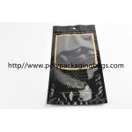 Customized black cigar tobacco moisturizing zipper bag with transparent window
