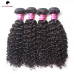 Health Water Wave Pure Virgin Indian Curly Hair #1B Black Women Hair Extension for sale