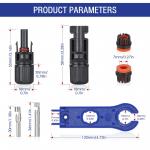 Durable MC4 Branch Solar PV Connectors Male Female 8 Pairs Waterproof